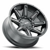 Set 4 17" Voxx G-FX TR23 Matte Black Wheels 17x8.5 5x5 5x5.5 -6mm Lifted Rims