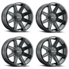 Set 4 18" Voxx G-FX TR23 Matte Black Wheels 18x9 6x135 6x5.5 12mm Truck Suv Rims