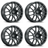 Set 4 16" Voxx Orso Matte Black Wheels 16x7 5x112 5x120 40mm Rims
