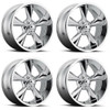 Set 4 20" Voxx B/G Rod Works Old School Chrome Wheels 20x8.5 5x4.75 7mm Rims