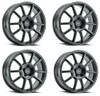 Set 4 16" Voxx Monte Matte Black Wheels 16x7 5x98 5x105 40mm Rims