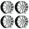 Set 4 17" Voxx Este Bright Silver Wheels 17x7.5 5x4.25 5x4.5 40mm Rims