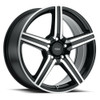 18" Voxx Como Gloss Black Mach Face Wheel 18x8 5x4.25 5x4.5 45mm Rim