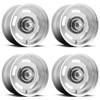 Set 4 17" Voxx B/G Rod Works Rally Silver Machined Lip 17x8 5x4.75 5x5 0mm Rims