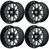 Set 4 XD XD849 Grenade 2 20x12 5x5 Gloss Black Milled Wheels 20" -44mm Rims