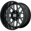 Set 4 XD XD849 Grenade 2 20x12 5x5 Gloss Black Milled Wheels 20" -44mm Rims