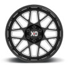 Set 4 XD XD849 Grenade 2 20x12 5x5 Gloss Black Milled Wheels 20" -44mm Rims