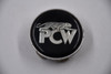 PCW Silver Edge w/Black & Chrome Logo Wheel Center Cap Hub Cap PCW/2.375 2.375"