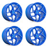 Set 4 Niche M268 Torsion 20x9 5x112 Anodized Blue Milled Wheels 20" 27mm
