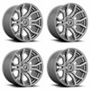 Set 4 Fuel  D713 Rage Platinum 24x12 5x5 5x5.5 Brushed Gun Metal Wheels 24" -44
