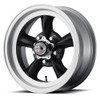 Set 4 American Racing Vintage VN105 Torq Thrust Dx10 5x4.5 Black Machine -44mm