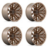 Set 4 Fuel D850 Rebar 20x9 6x5.5 Platinum Bronze Milled Wheels 20" 20mm Rims