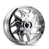 Set 4 20" American Truxx Sweep 20x9 Chrome 8x6.5 Wheels -12mm Lifted Truck Rims