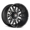 24" American Truxx Dna 24x14 Black Milled 5x150 Wheel -76mm For Toyota Truck Rim