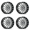 Set 4 18" Kraze Stunna 18x8 Black Machined 5x120 Wheels 40mm Performance Rims