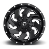 Set 4 17" Fuel D574 Cleaver 17x9 5x4.5 5x5 Gloss Black Milled -12mm Truck Wheels
