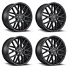 Set 4 Niche M190 Gamma 20x10.5 5x112 Matte Black Wheels 20" 27mm Rims