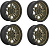 Set 4 20" Fuel D702 Ammo 20x10 5x5 Matte Bronze Black Bead Ring Wheels -18mm Rim