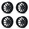 Set 4 16" Touren Tr60 16x7 Full Matte Black 5x100 5x4.5 Wheels 42mm Rims