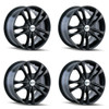 Set 4 17" Touren TR22 17x7 Black 5x112 5x120 Wheels 40mm Rims