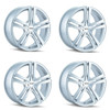 Set 4 18" Touren Tr62 18x7.5 Hypersilver Machined 5x100 5x4.5 Wheels 40mm Rims