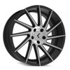 18" Kraze Spinner 18x8 Black Machined 5x112 Wheel 40mm Performance Rim