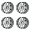 Set 4 24" American Truxx Sweep 24x14 Brushed & Clear Coated 5x150 Wheels -76mm