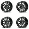 Set 4 18" Fuel D596 Sledge 18x9 8x170 Matte Black Gloss Black Wheels 20mm Rims