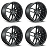 Set 4 Niche M203 Vosso 20x10 5x4.5 Matte Black Wheels 20" 40mm Rims