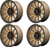 Set 4 KMC KM547 Carnage 17x9 6x135 Matte Bronze With Black Lip Wheels 17" 0mm