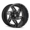 22" American Truxx Spurs 22x12 Black Milled 8x170 Wheel -44mm For Ford Truck Rim