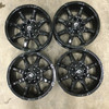 Set 4 18" Fuel D575 Coupler 18x9 6x135 6x5.5 19mm Wheels Gloss Black Truck Rims