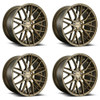 Set 4 19" Niche M191 Gamma 19x9.5 5x4.5 Matte Bronze Wheels 35mm Rims