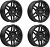 Set 4 KMC KM716 Nomad 18x8 5x4.25 Satin Black Wheels 18" 38mm Rims