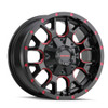 20" Mayhem Warrior 20x9 Black W Prism Red 5x5.5 5x150 Wheel 18mm Truck Suv Rim