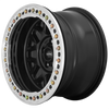 Set 4 20" KMC KM235 Grenade Crawl Beadlock 20x10 6x5.5 Satin Black Wheels -48mm