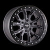 17" Dirty Life DT-1 17x9 Matte Gunmetal W Simulated Ring 5x4.5 Wheel -12mm Rim