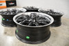 Set 4 20" Ridler 650 20x8.5 Matte Black Polished Lip 5x4.75 Wheels 0mm Rims