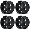 Set 4 XD XD822 Monster II 17x9 5x5 Matte Black Wheels 17" -12mm Rims