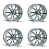 Set 4 20" Ridler 650 20x8.5 Chrome 5x5 Wheels 0mm Rims For Jeep Chevy GMC