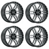 Set 4 18" Vision Off-Road 354 Manx 2 Satin Grey Wheels 18x9 5x5 Truck Rims 12mm