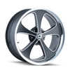 Set 4 20" Ridler 645 20x8.5 Matte Black Machined Polished Lip 5x4.5 Wheels 0mm