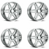 Set 4 22" Vision Street 476 Wedge Chrome Wheels 22x9.5 6x5.5 (6x139.7) 15mm Rims