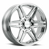Set 4 22" Vision Street 476 Wedge Chrome Wheels 22x9.5 6x5.5 (6x139.7) 15mm Rims
