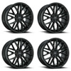 Set 4 Niche M224 Gamma 22x10.5 5x112 Gloss Black Wheels 22" 40mm Rims