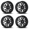 Set 4 Niche M224 Gamma 22x10.5 5x112 Gloss Black Wheels 22" 40mm Rims