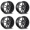 Set 4 Niche M203 Vosso 18x8 5x112 Matte Black Wheels 18" 42mm Rims