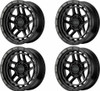 Set 4 KMC KM540 Recon 17x8.5 6x120 Satin Black Wheels 17" 18mm Rims