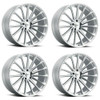 Set 4 OHM Proton 20x10 5x120 Silver W/ Mirror Face Wheels 20" 30mm Rims