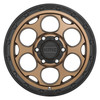 Set 4 17" KMC KM541 Dirty Harry 17x8.5 6x5.5 Matte Bronze Black Lip Wheels 18mm